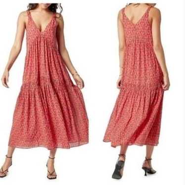 Joie Red Bondi Tiered Maxi Dress | Size M