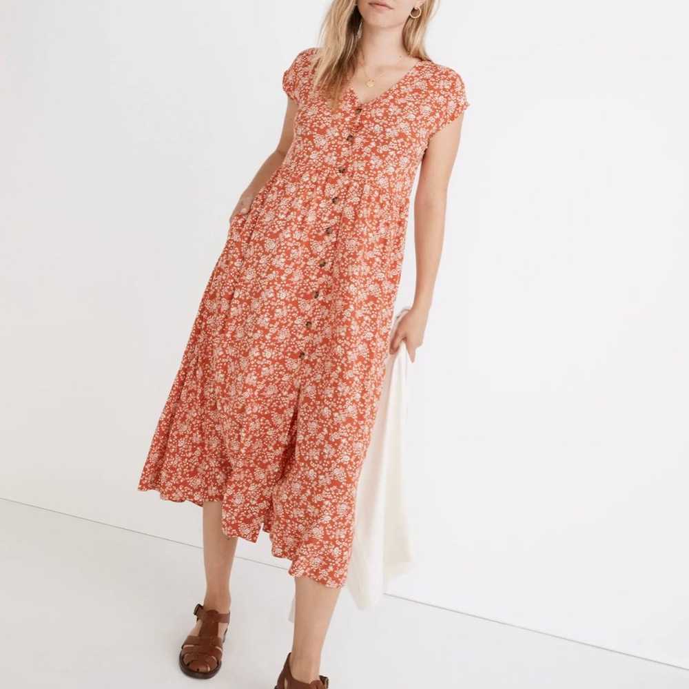 Madewell Button-Front Midi Dress in Piazza Floral… - image 1