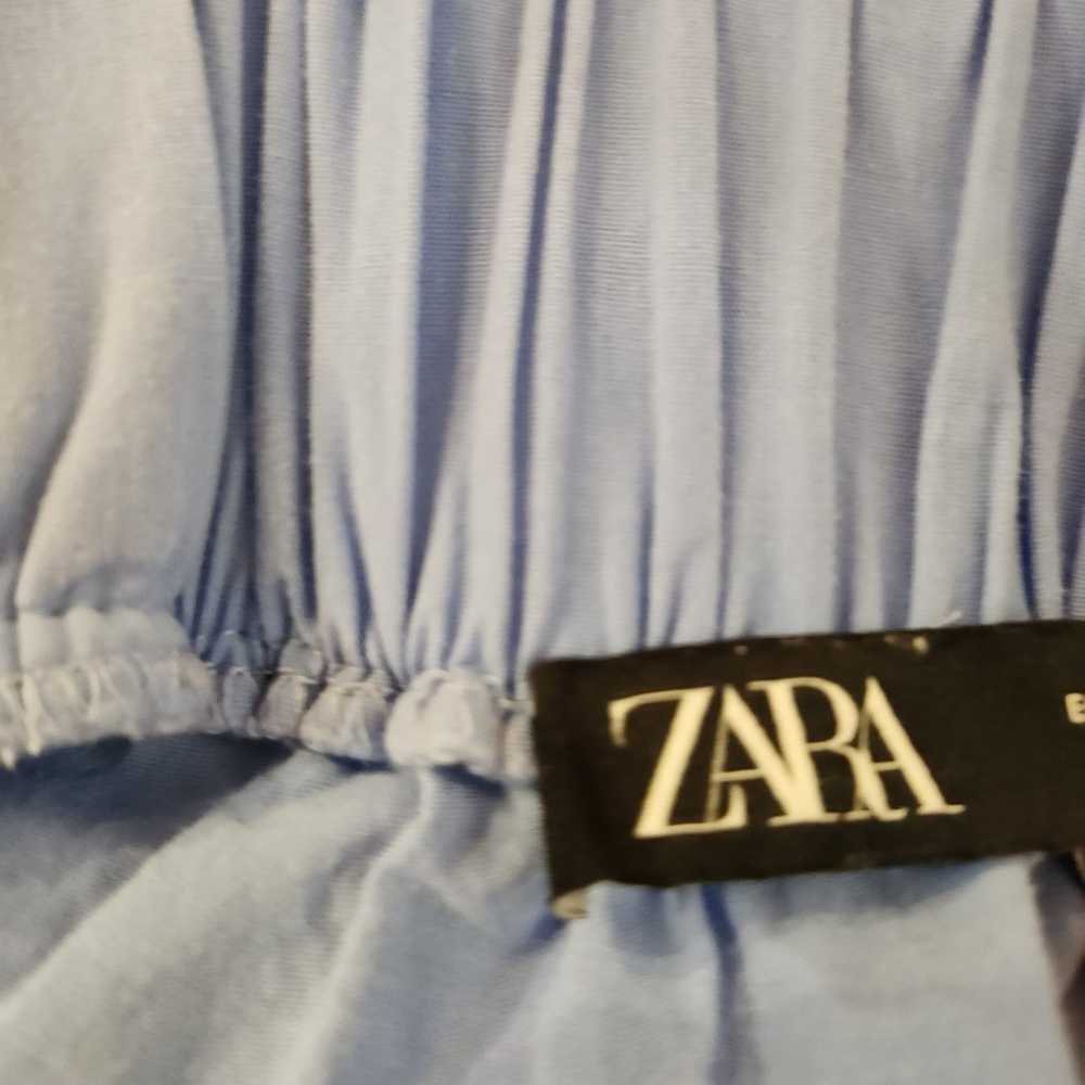 Zara Women's S Poplin Paneled Dress Strappy Midi … - image 7