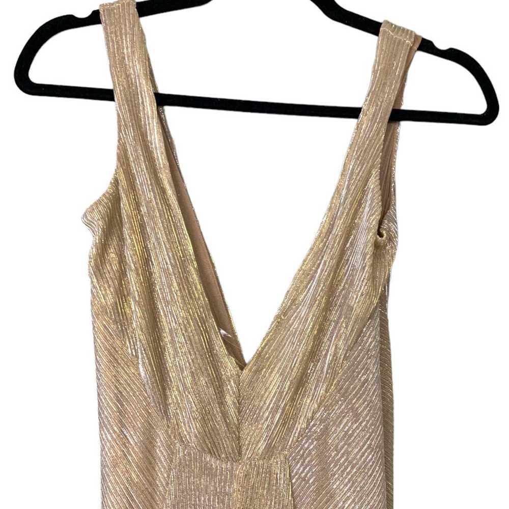 House of CB Fallon Jumpsuit Gold Champagne Metall… - image 5
