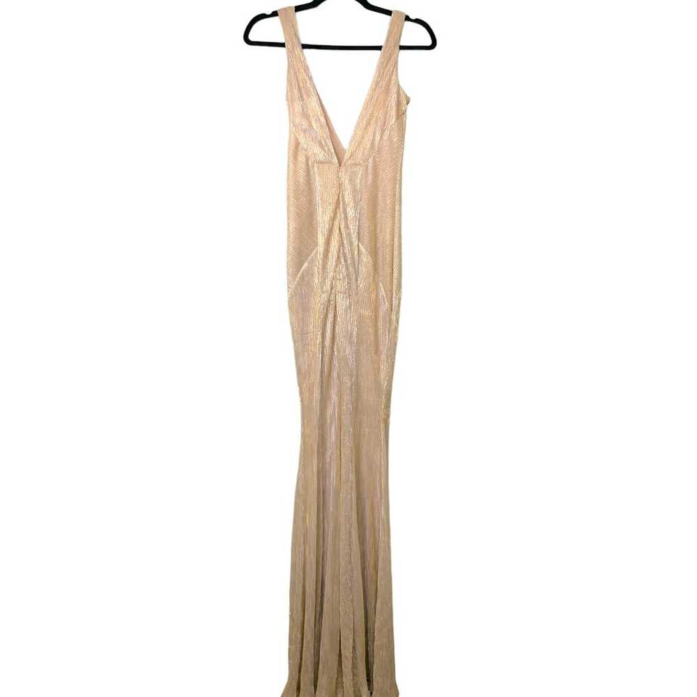 House of CB Fallon Jumpsuit Gold Champagne Metall… - image 8