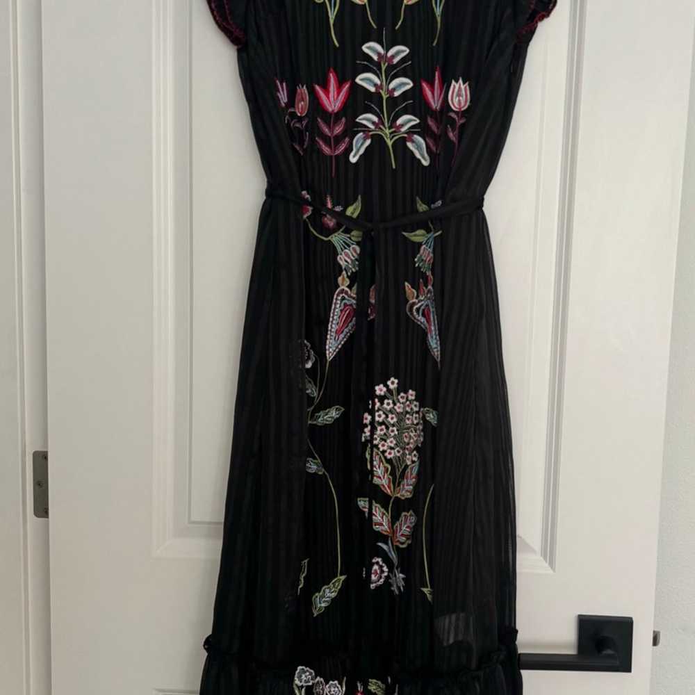 Anthropologie Not So Serious black Beaded Embroid… - image 5