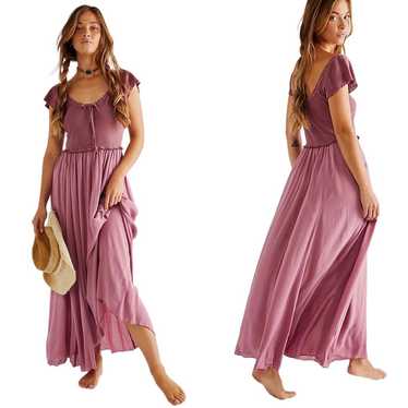 Free People Eloise Midi Dress in Heather Rose Size