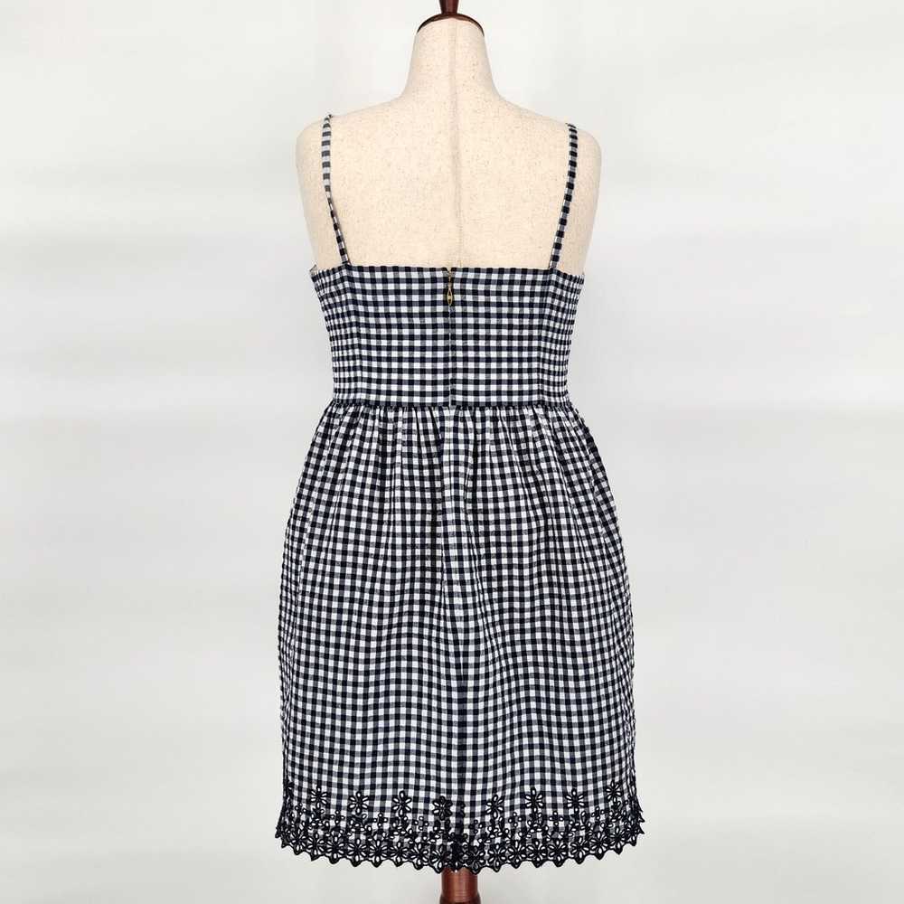 Draper James Navy/White Gingham Cotton Crinkle Ey… - image 4