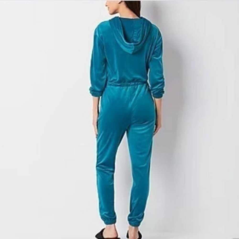 NWT Juicy By Juicy Couture Jumpsuit peacock Velou… - image 2