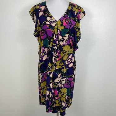 Aritzia Wilfred Floral Silk Ruffle Dress Size 4
