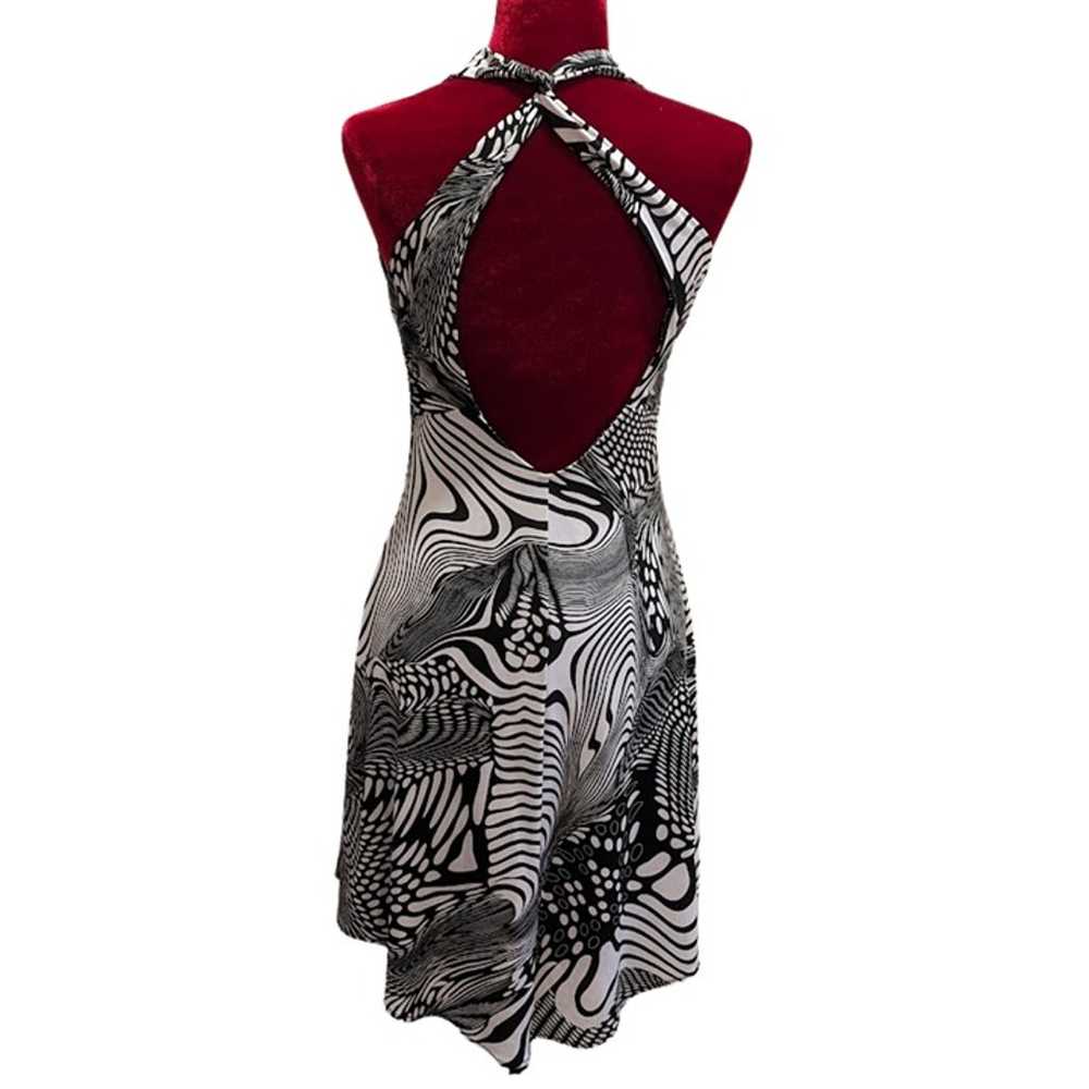 EUC Janine Women's Vintage Abstract Halter Open-B… - image 4