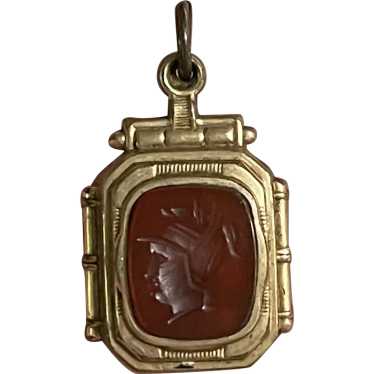 Antique Victorian Carved Carnelian Centurion Intag