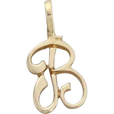 Pendant Only 14k Yellow Gold Letter B Initial Pend