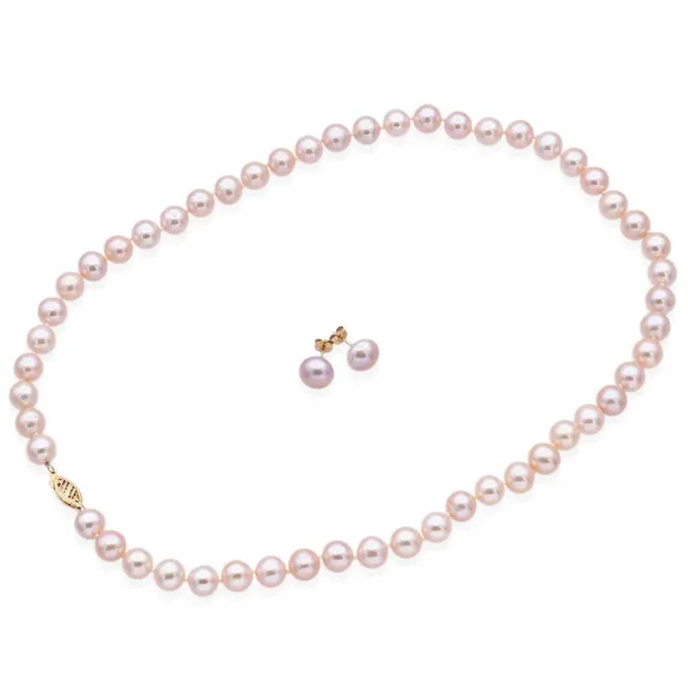 Estate 14K Yellow Gold Pearl Beaded Strand Neckla… - image 4