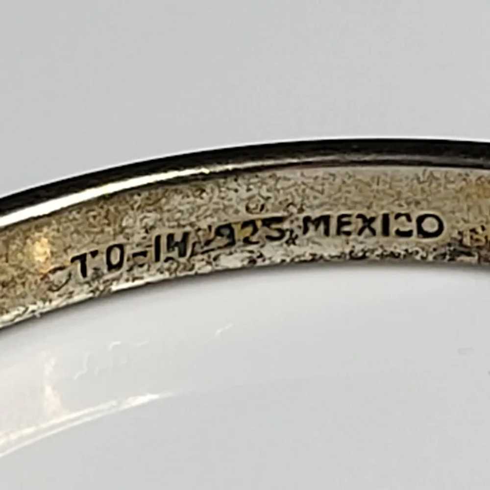 Vintage Sterling Silver Clasp Belt Bracelet - image 4