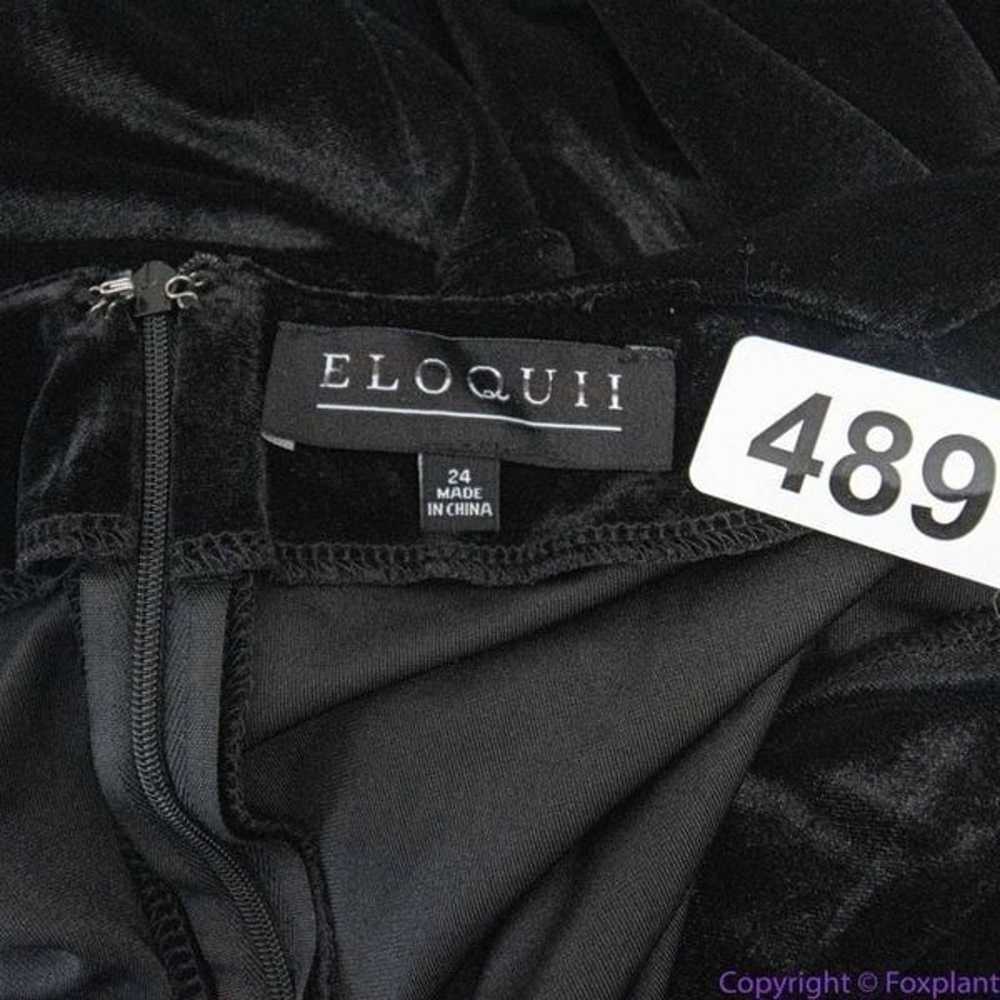 NEW Eloquii Black Stretch Velvet Wide Leg Jumpsui… - image 10