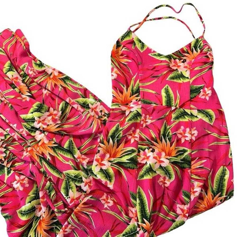 Show Me Your MuMu Nicole Pink Tropical Floral Str… - image 3