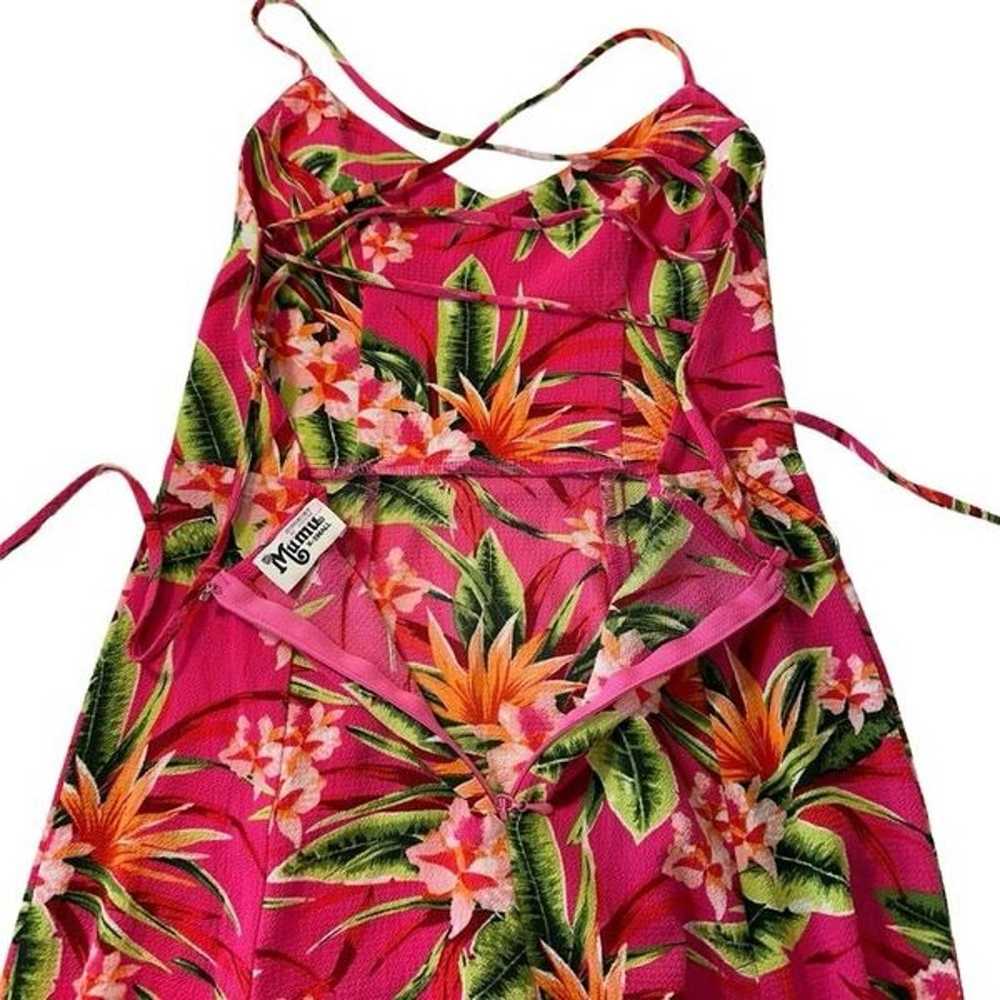 Show Me Your MuMu Nicole Pink Tropical Floral Str… - image 7