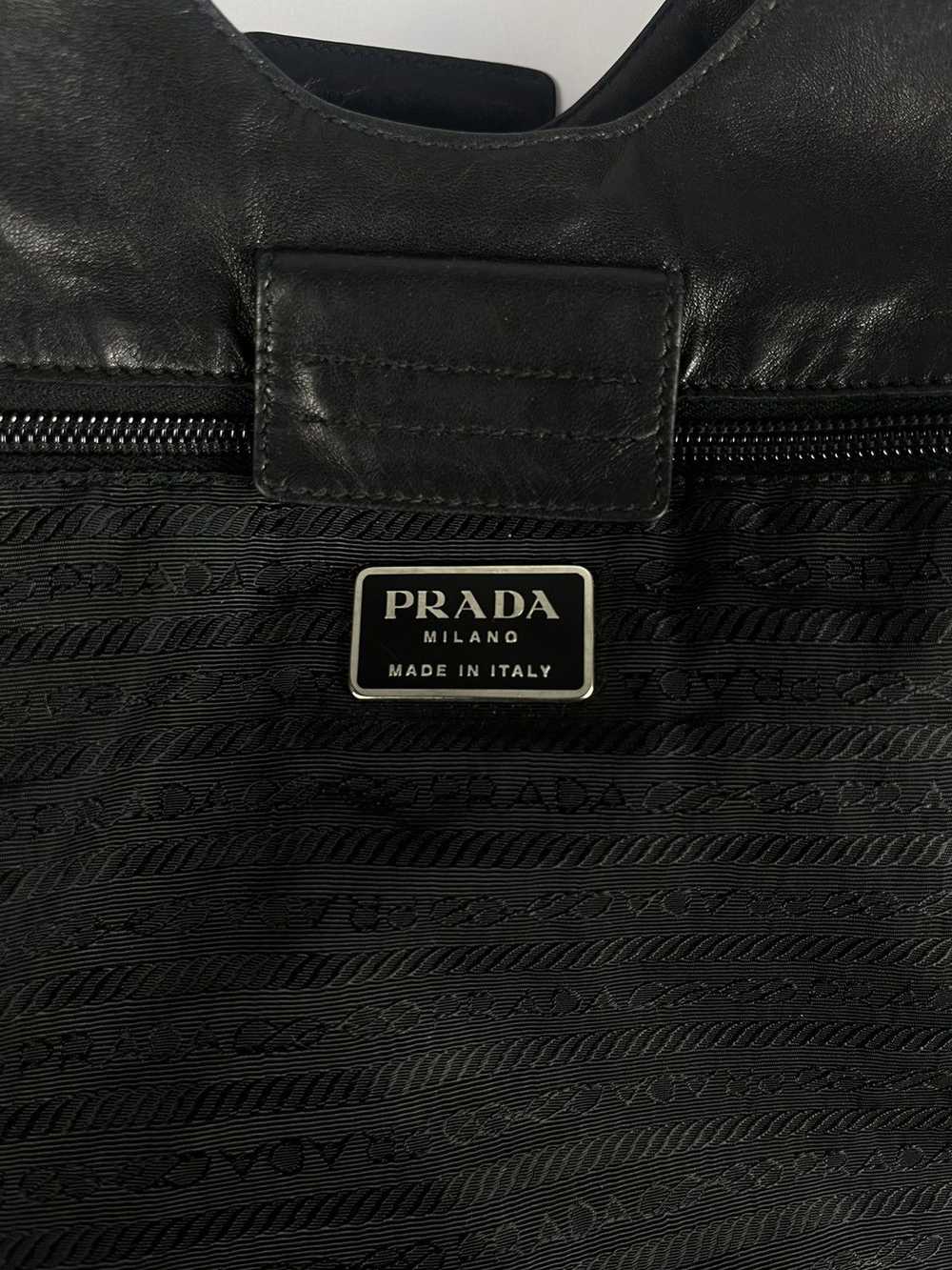 Prada Prada Black Leather Shoulder Bag FW 1999 - image 5