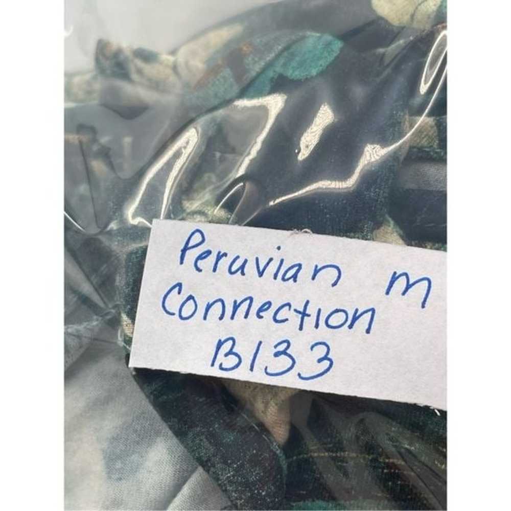 Peruvian Connection Dress Women Size Medium Green… - image 11