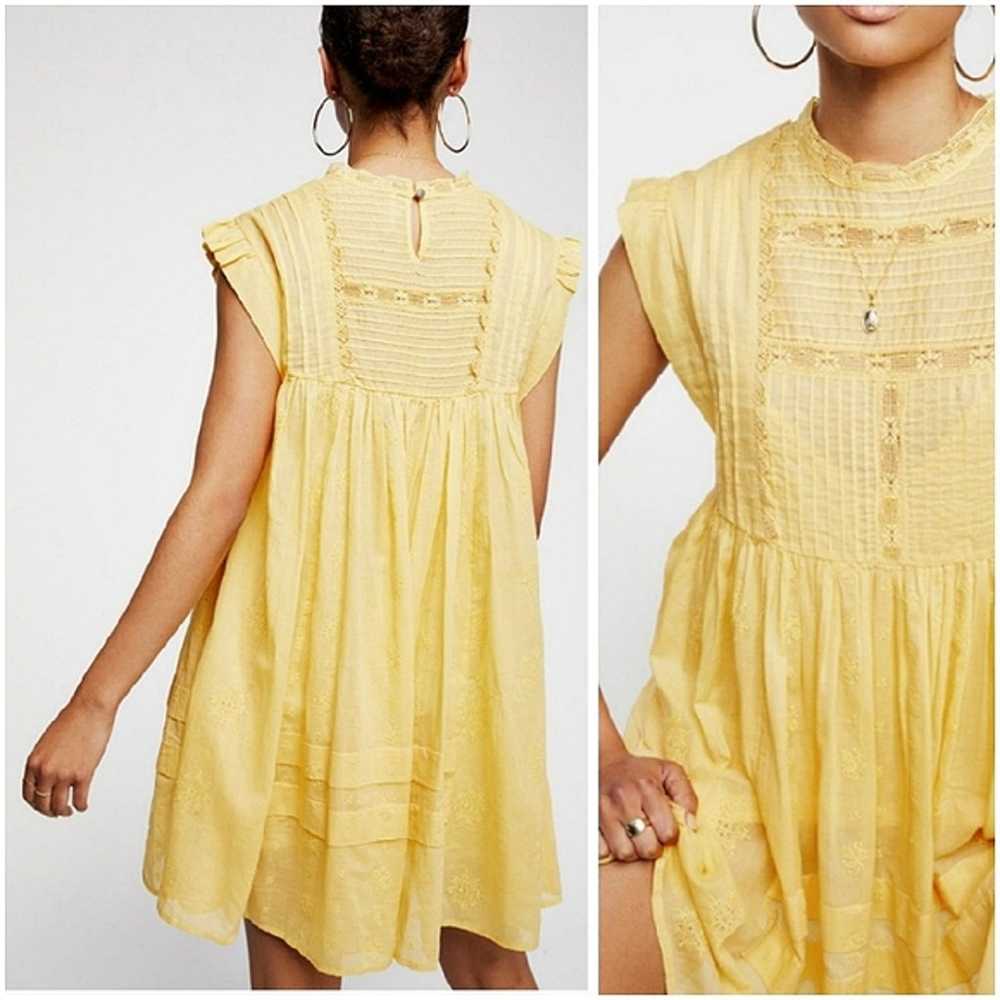 Free People Mini Dress Yellow xs - image 1