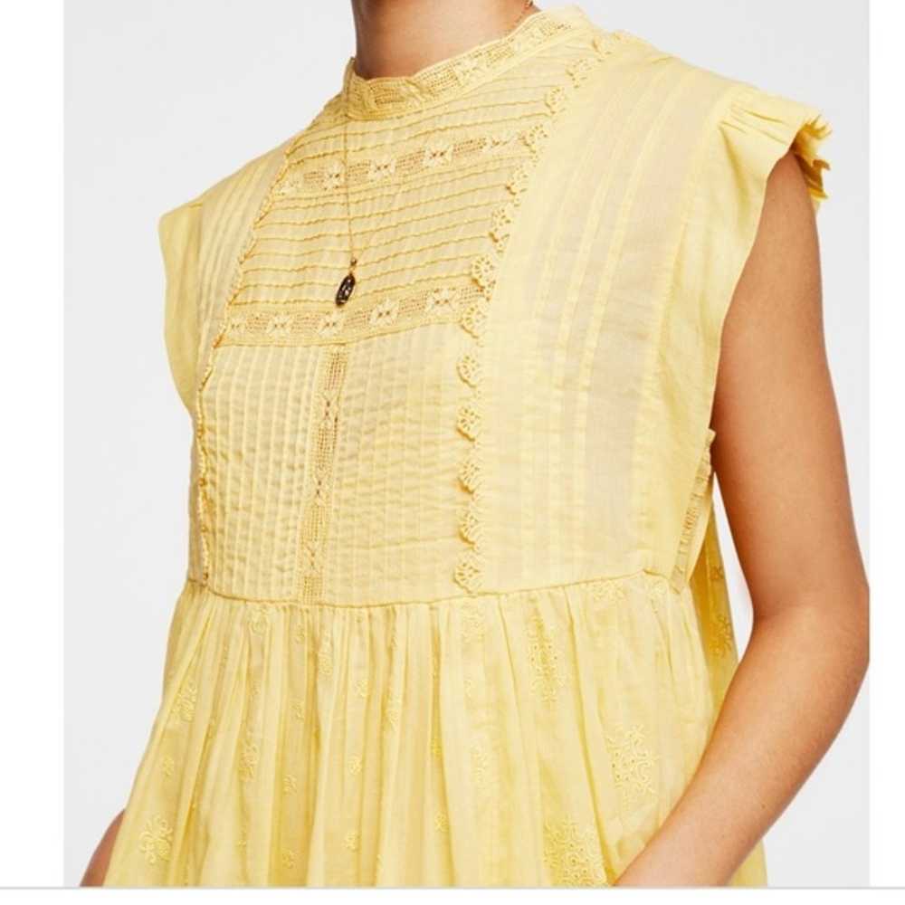 Free People Mini Dress Yellow xs - image 5