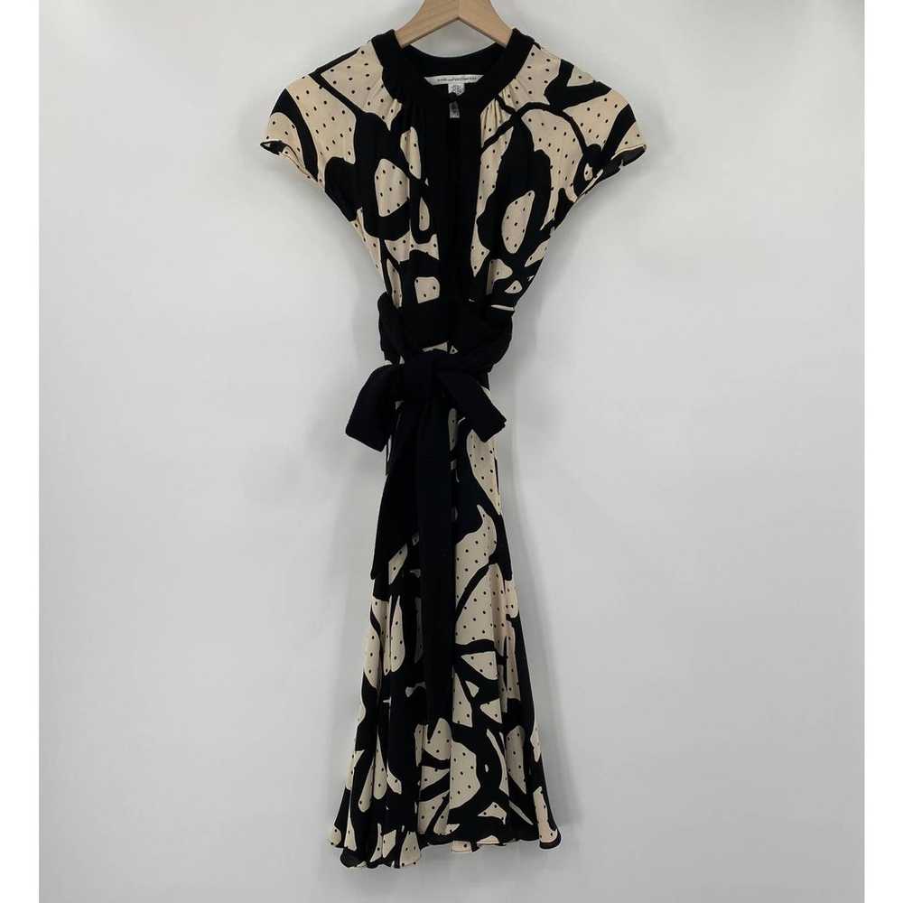 Diane von Furstenberg Silk Wool Midi Dress Abstra… - image 3