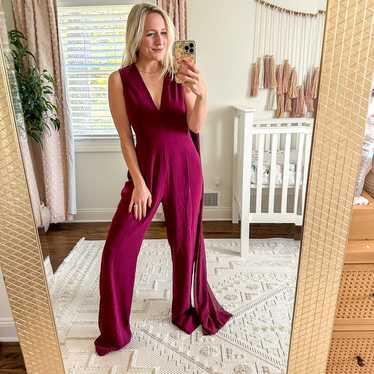 Dress The Population Robbie V-Neck Drape Jumpsuit… - image 1