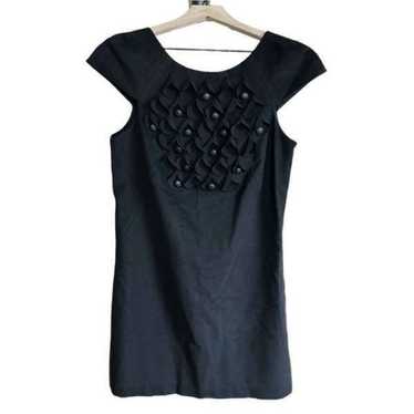Tibi Cap Sleeve Ruffle Detail Shift Dress size 2 … - image 1