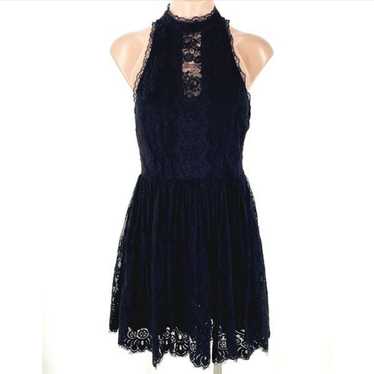 Free People Verushka Black Lace Mini Dress