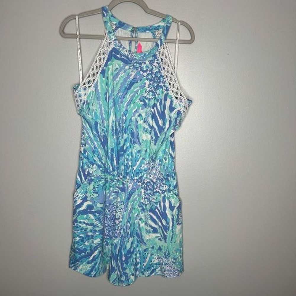 Lily Pulitzer Lala Romper in Blue Haven Hey Soleil - image 4