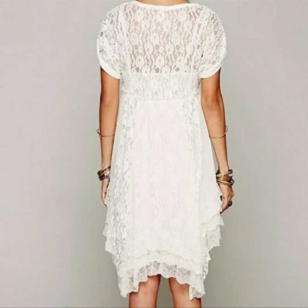 RARE Free People lace button down dress size M - image 2