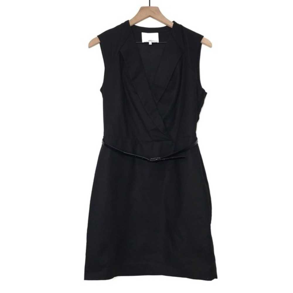 3.1 PHILLIP LIM V-Neck Belted Black Dress 8 - image 10