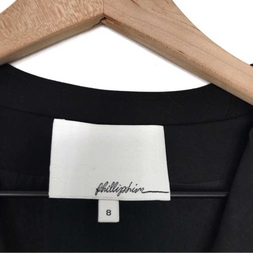 3.1 PHILLIP LIM V-Neck Belted Black Dress 8 - image 7