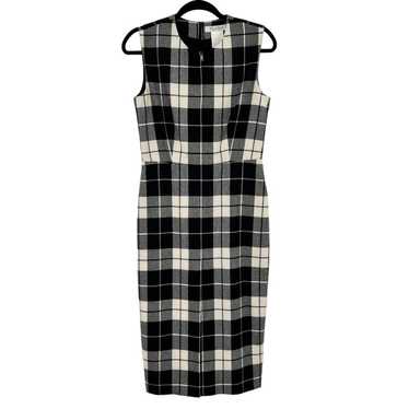Max Mara Womens Virgin Wool Plaid Checkered Sleev… - image 1