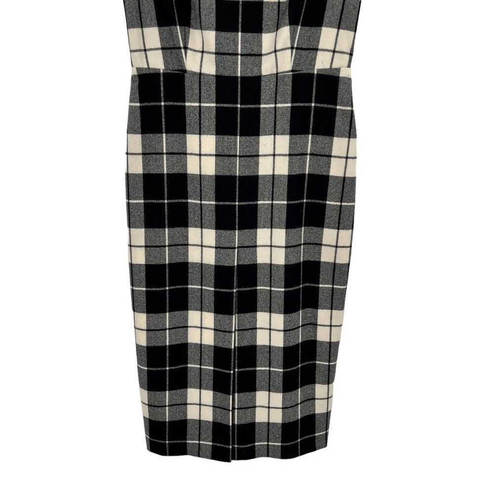 Max Mara Womens Virgin Wool Plaid Checkered Sleev… - image 3