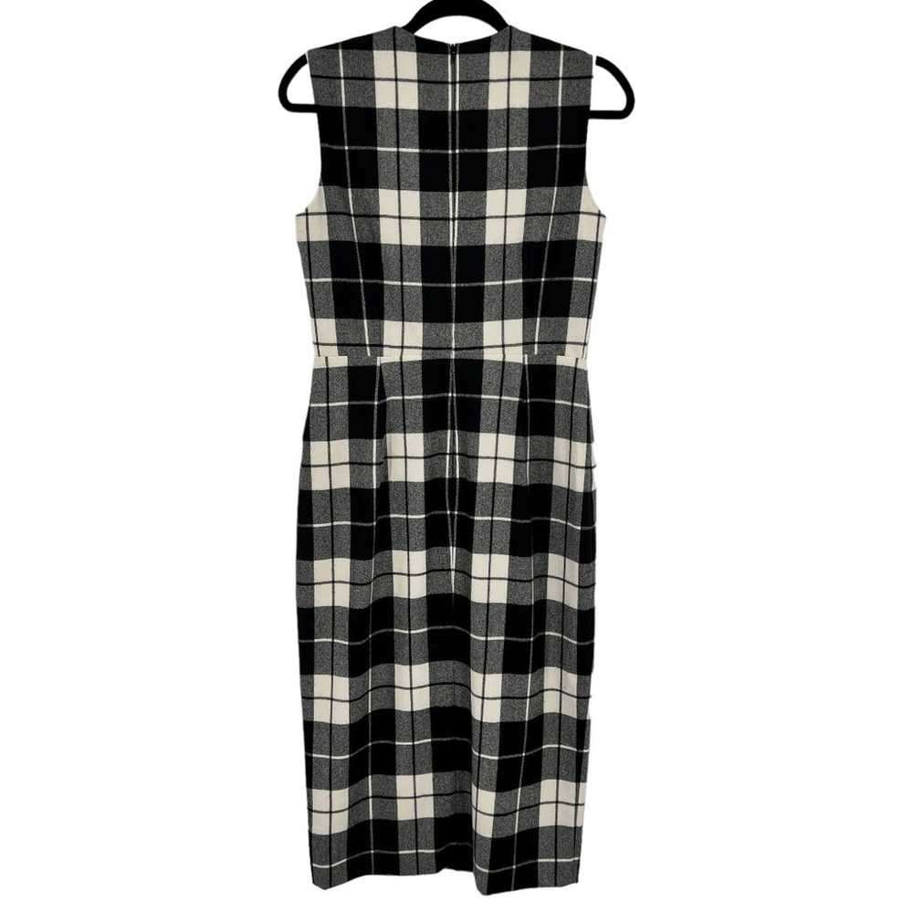 Max Mara Womens Virgin Wool Plaid Checkered Sleev… - image 7