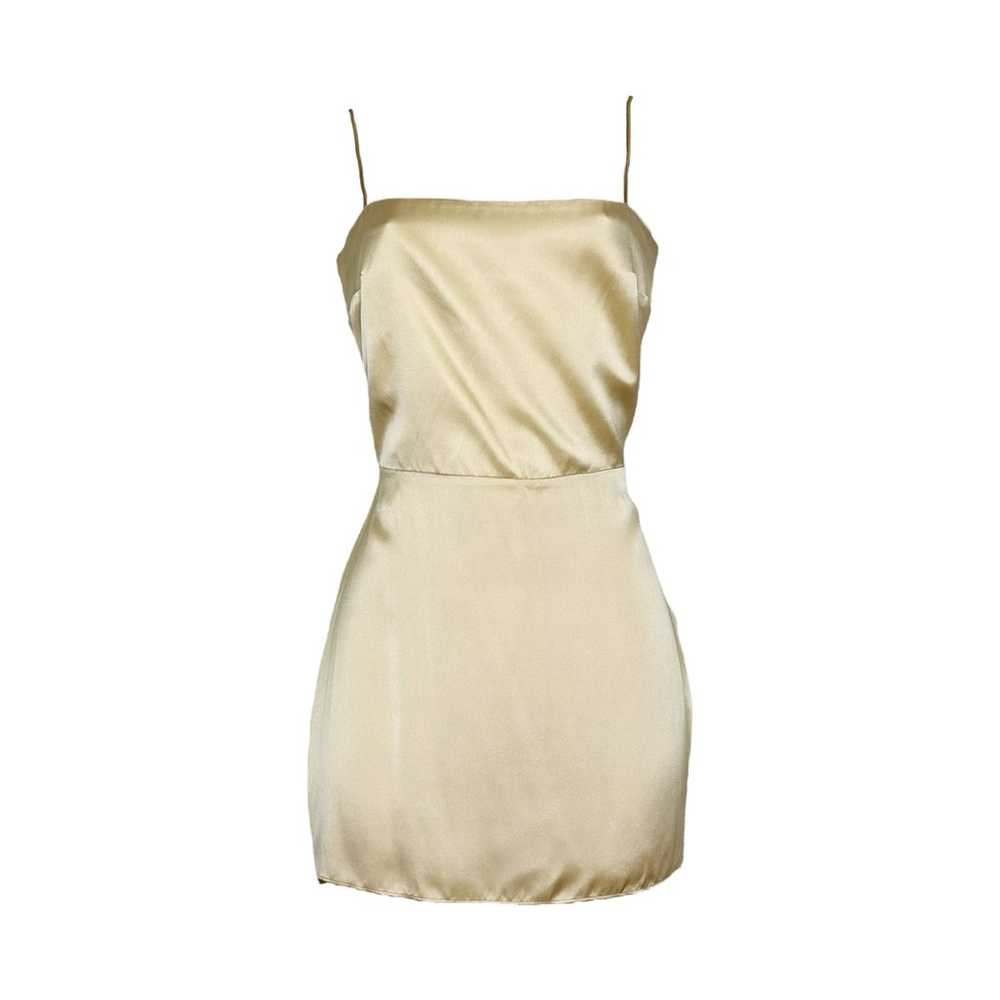 NEW AMANDA UPRICHARD Avani Silk Mini Dress, Earth… - image 4