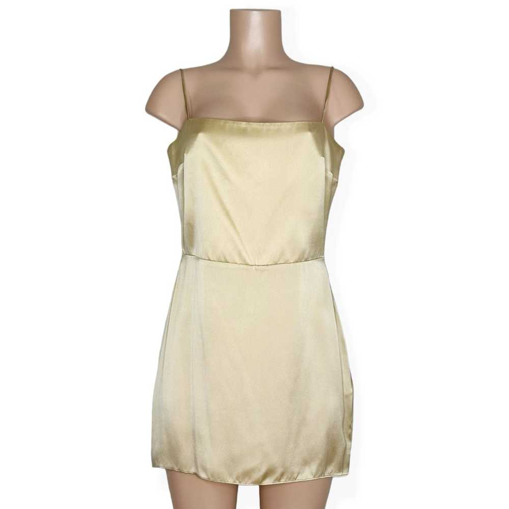 NEW AMANDA UPRICHARD Avani Silk Mini Dress, Earth… - image 5