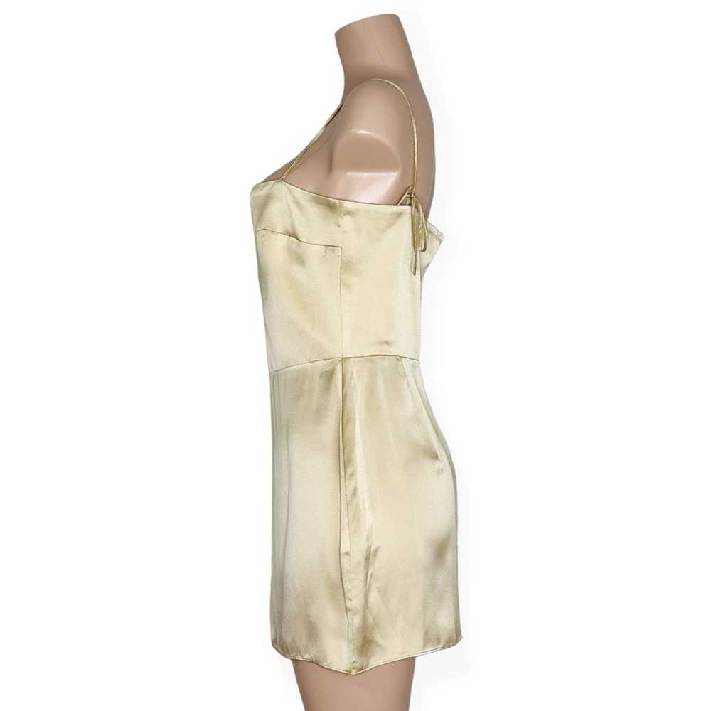 NEW AMANDA UPRICHARD Avani Silk Mini Dress, Earth… - image 6