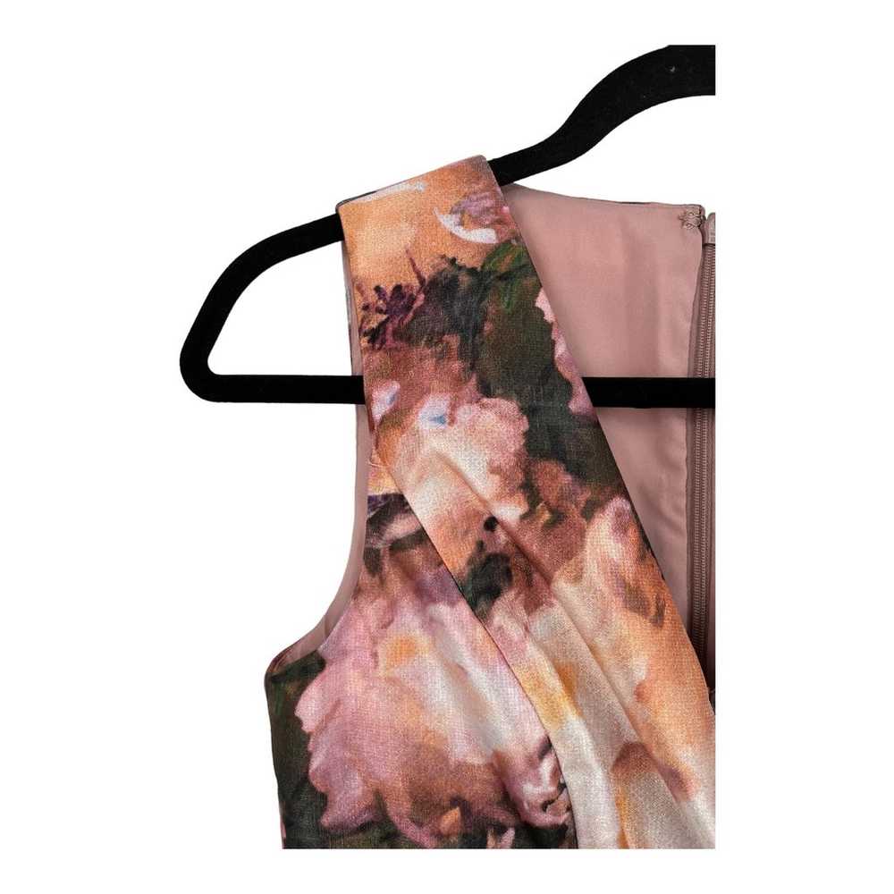 Kay Unger Dress Lani midi sleeveless pink floral … - image 2