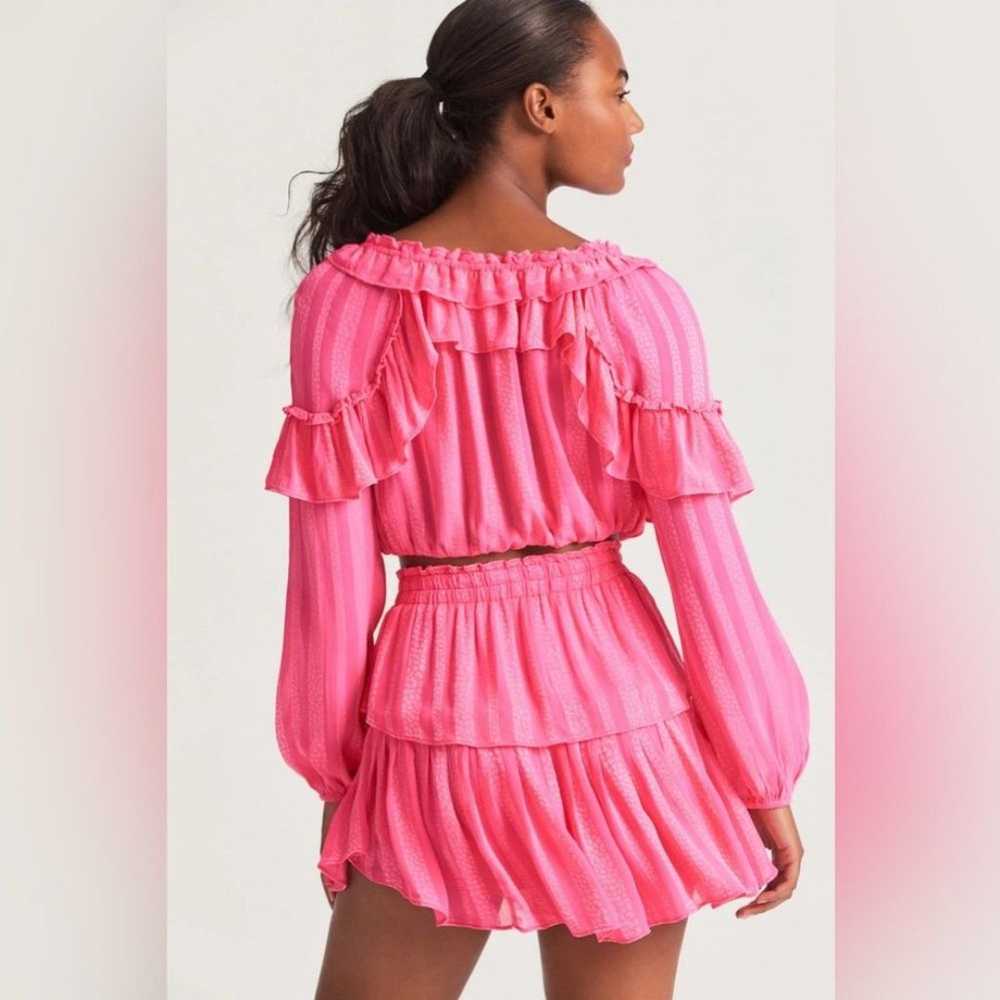 LoveShackFancy Hot Pink Popover Blouse and Mini S… - image 3