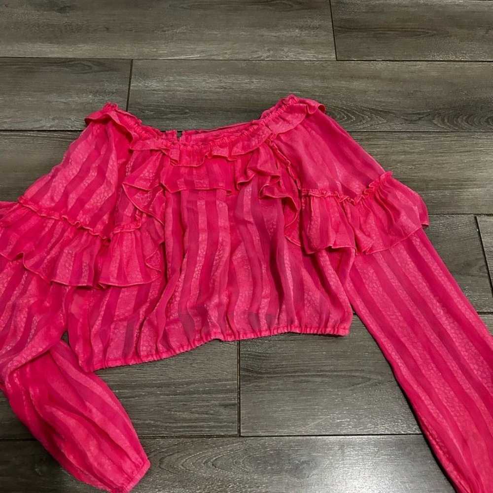 LoveShackFancy Hot Pink Popover Blouse and Mini S… - image 6