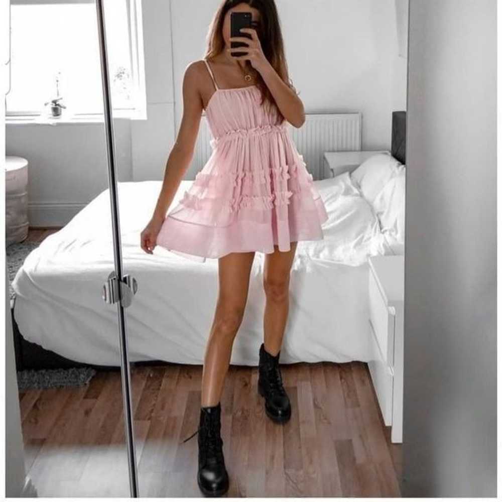 Zara pink tulle bloggers Mini dress size S - image 3