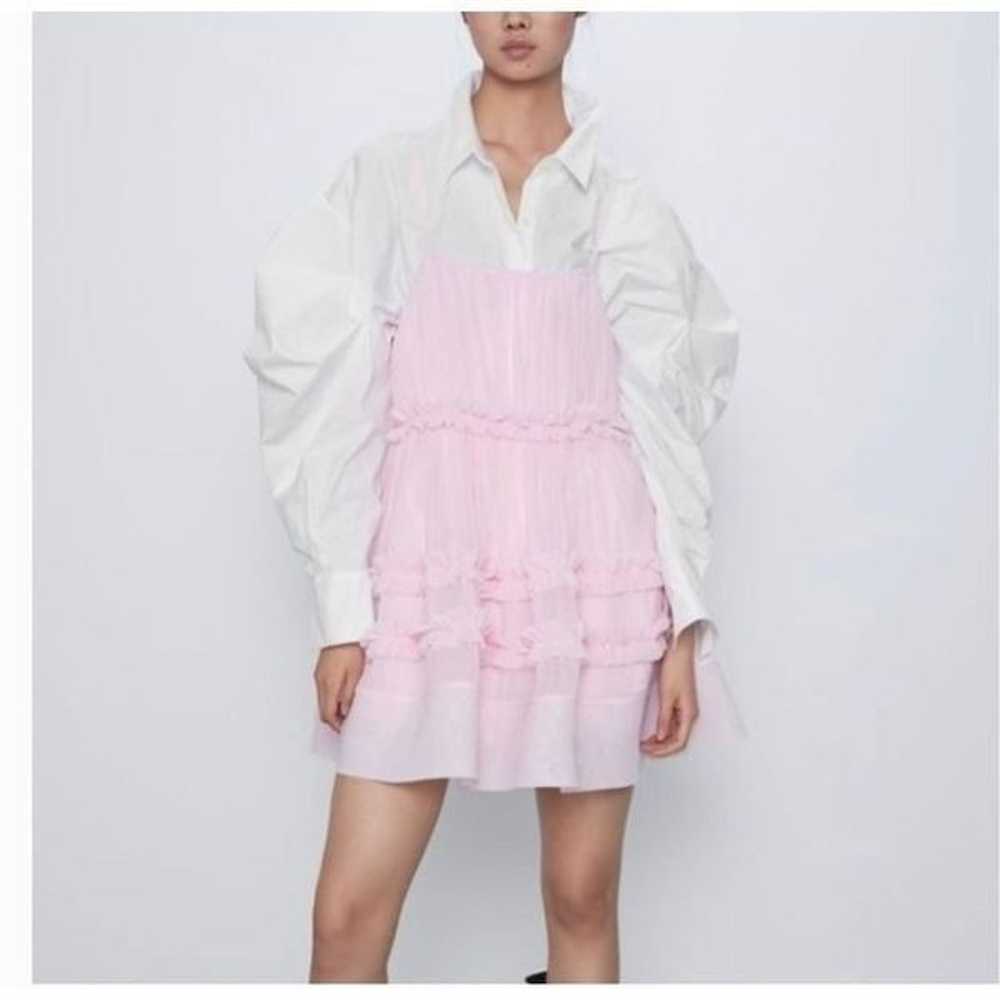 Zara pink tulle bloggers Mini dress size S - image 5