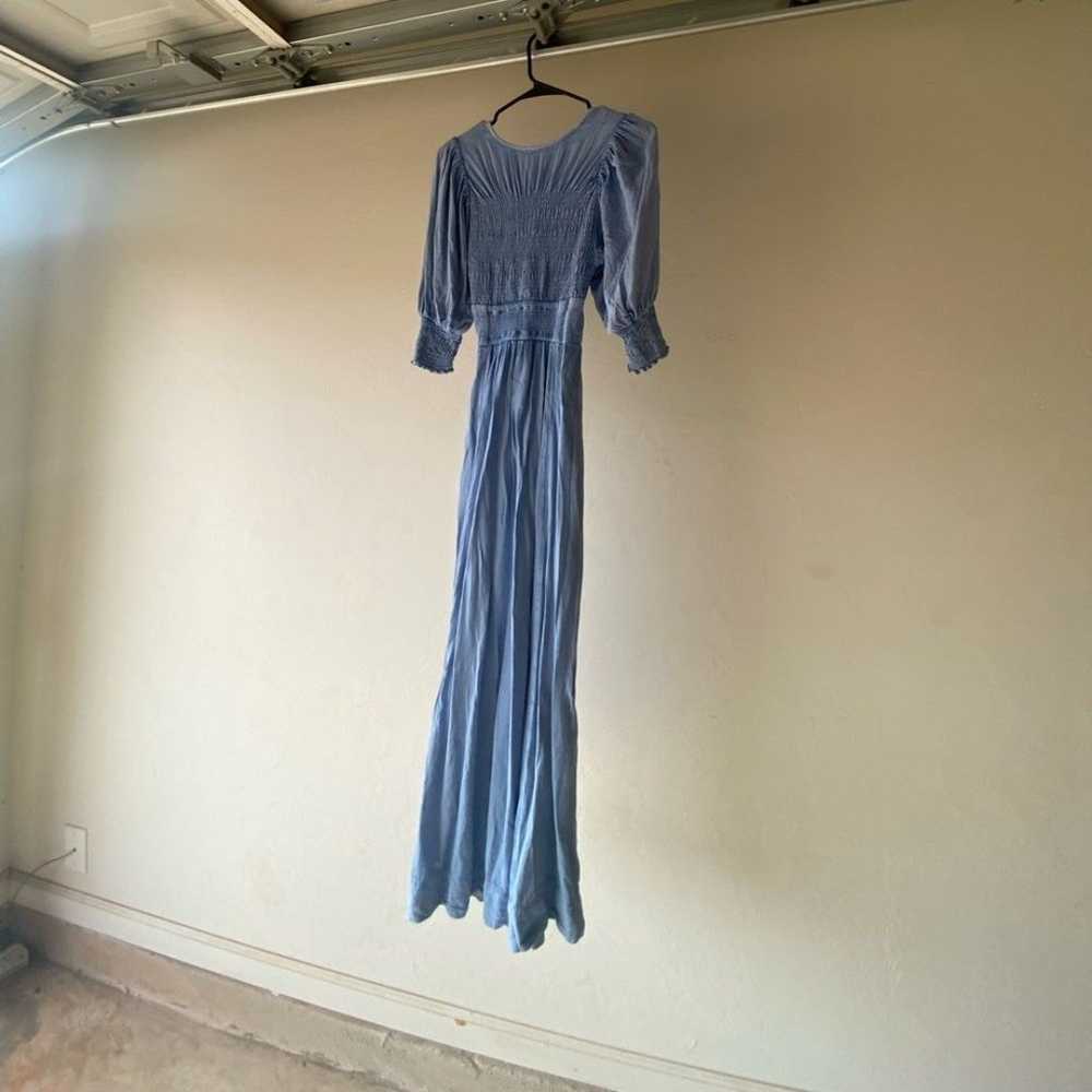 Free People blue short sleeve cutout maxi dress w… - image 10