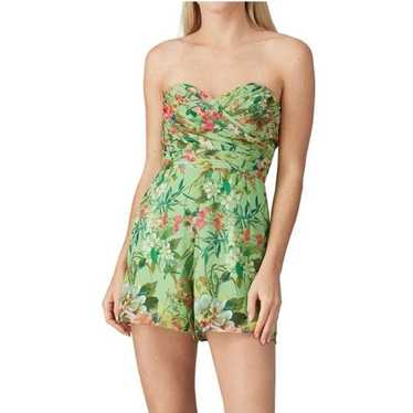 Jay Godfrey Women's Bright Green Pink Spring Flor… - image 1