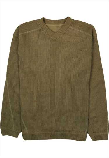 Vintage 90's Rip Curl Sweatshirt V Neck Khaki Gre… - image 1