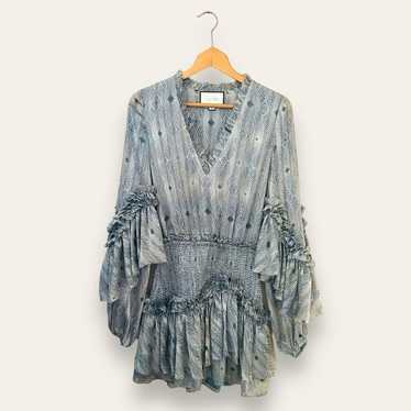 Alexis Leannie Ruffle Long-Sleeve Mini Dress Charm