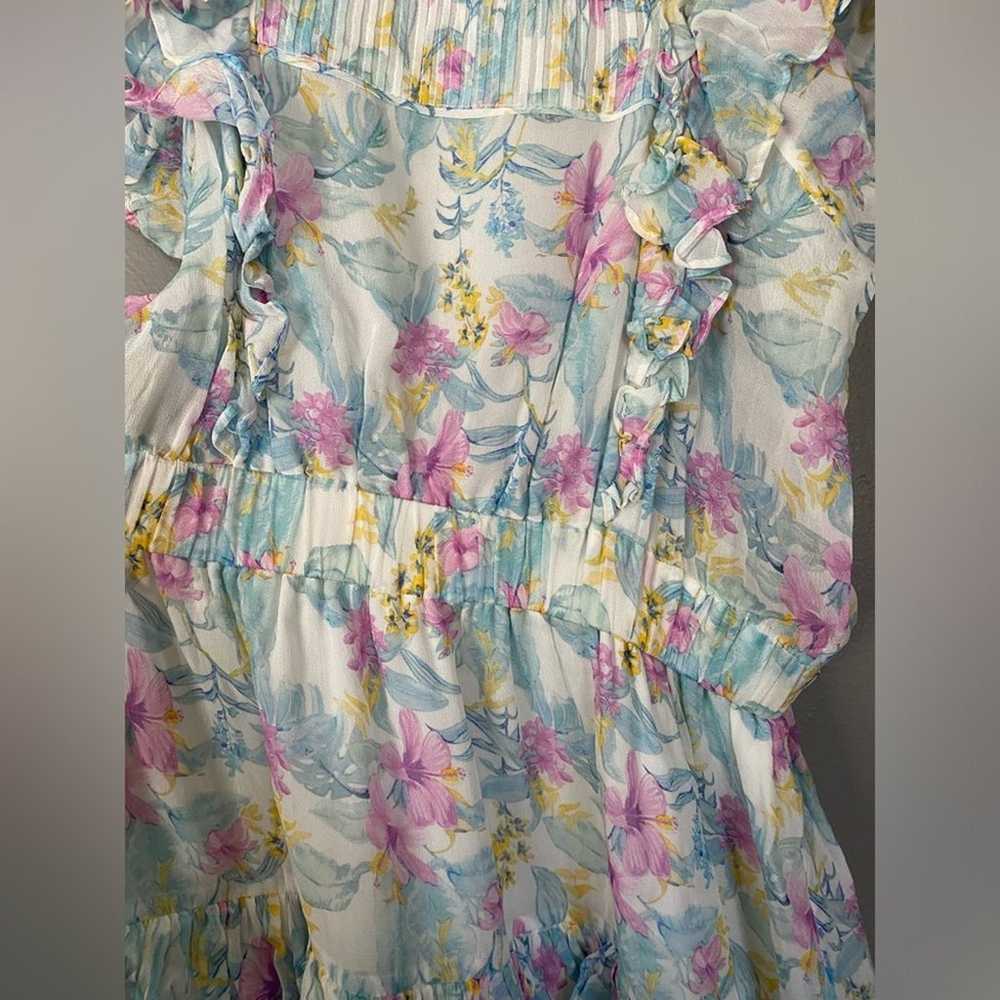 LOVESHACKFANCY Ivoire Floral Chiffon Mini Dress i… - image 10
