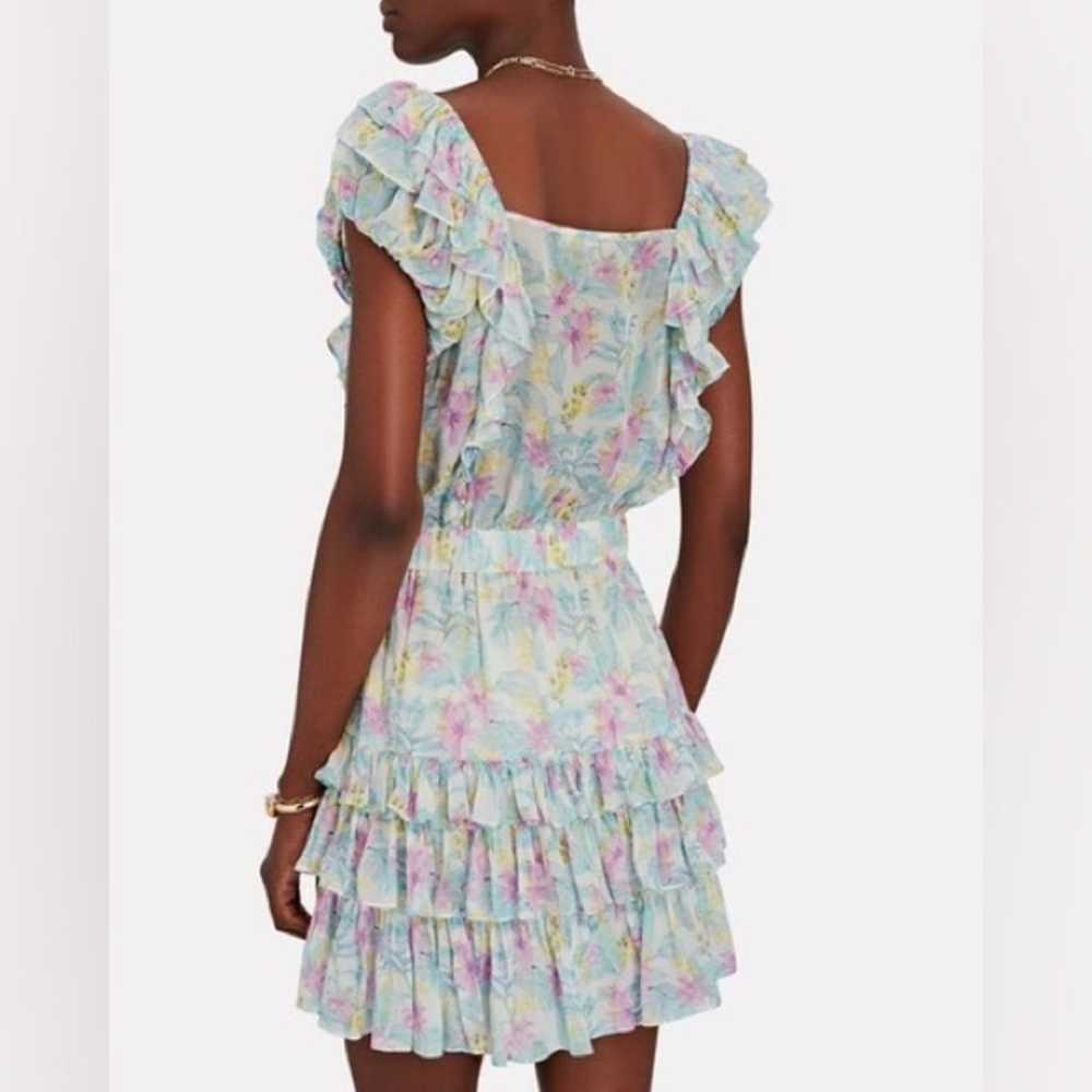 LOVESHACKFANCY Ivoire Floral Chiffon Mini Dress i… - image 4