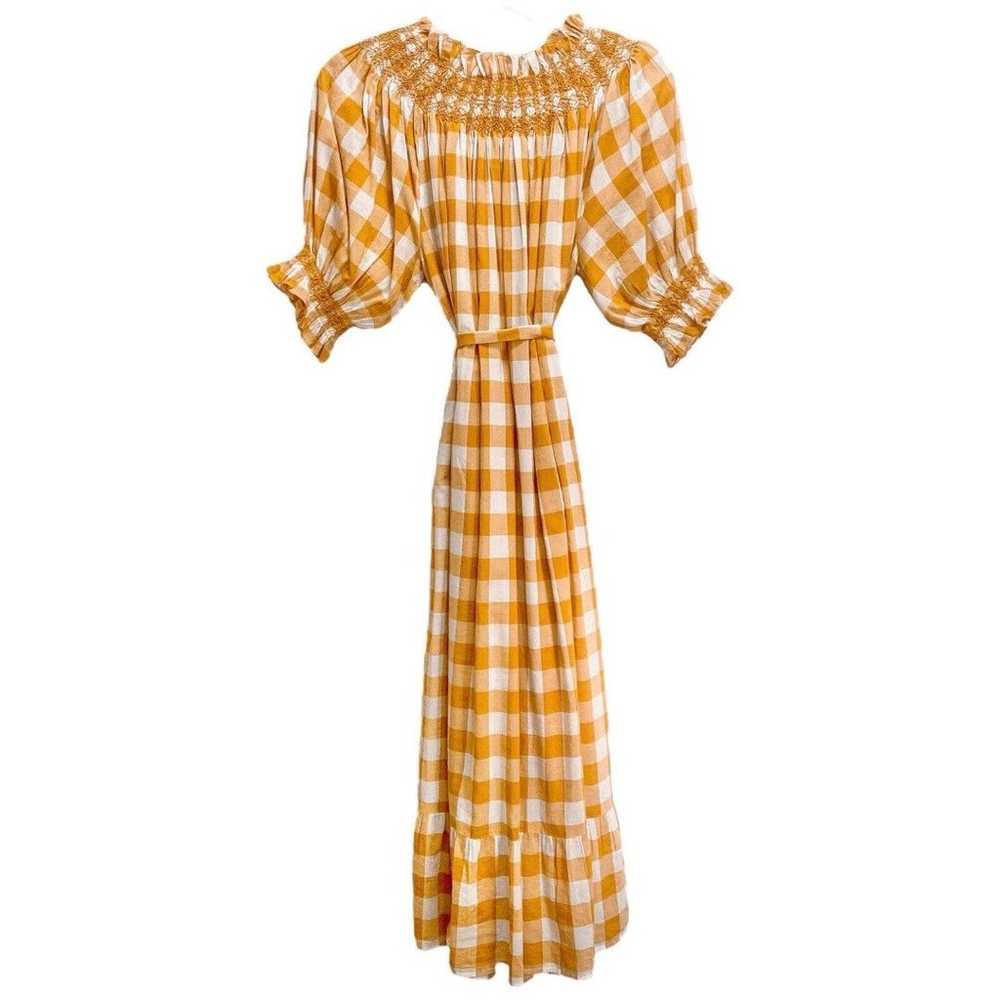 Doen Whisper Midi Dress in Goldenrod Gingham Size… - image 12