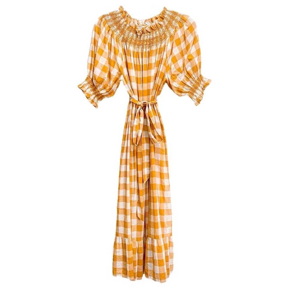 Doen Whisper Midi Dress in Goldenrod Gingham Size… - image 7