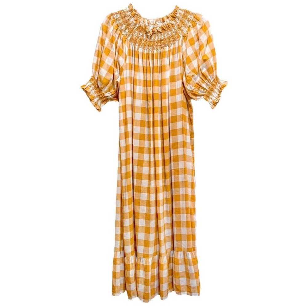 Doen Whisper Midi Dress in Goldenrod Gingham Size… - image 9
